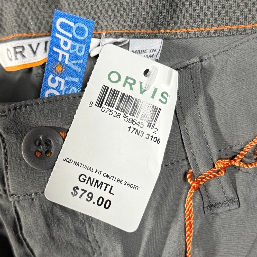 NWT Orvis Convertible Shorts Womens 8 Gunmetal Gray UPF 50 Outdoor Performance - Picture 3 of 6